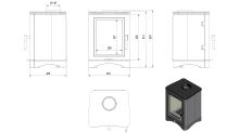 Litinová kamna na dřevo KRATKI K5 7 kW, průměr 150 + příslušenství (2)