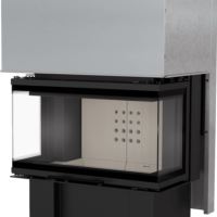 Modulární krb KRATKI NBC/EASY BOX 7 kW, průměr 160 ocelový plášť bílý Se zavíracími dvířky (8)