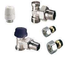 Ventilový set pro radiátory s bočním připojením , rohový,  CU15 EK*1/2  IVAR KIT VS 2106 N