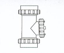 ALMEVA - FLEX revizní T-kus flex / flex, průměr 200 mm