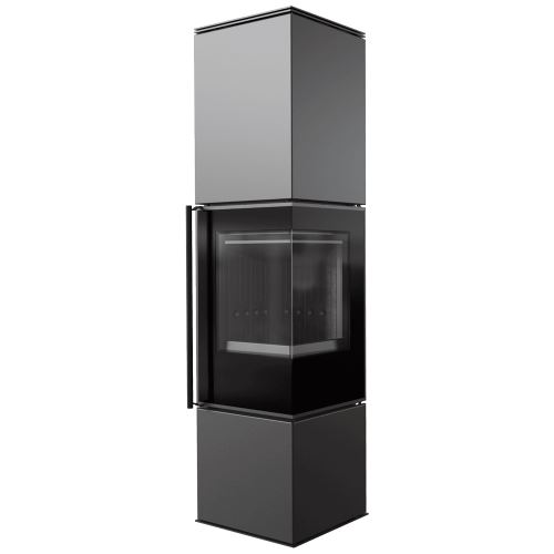 Ocelová kamna na dřevo KRATKI REN/L vlevo, průměr 150, 7 kW