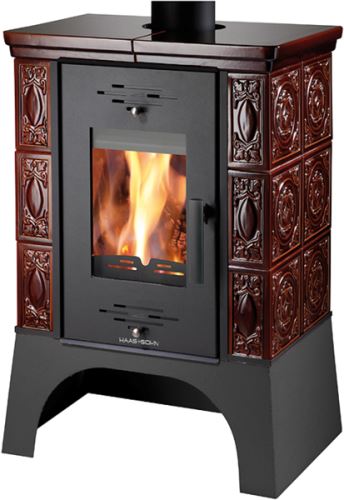 Kachlová kamna EMPOLI – černá, výkon 2.6–8.4 kW