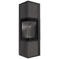 Ocelová kamna na dřevo KRATKI TORA/M 8 kW, průměr 150 křemenný sintr NATURALI PIETRA DI SA