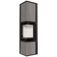 Ocelová kamna na dřevo KRATKI TORA/L 8 kW, průměr 150 křemenný sintr NATURALI PIETRA DI SA