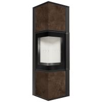 Ocelová kamna na dřevo KRATKI TORA/M 8 kW, průměr 150 křemenný sintr OXIDE MORO