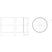 Element z černého plechu roura 160/1 (1)