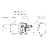 Topné těleso přírubové Dražice TPK 210-12/6,6 kW, s keramickým tělesem-doprodej (1)