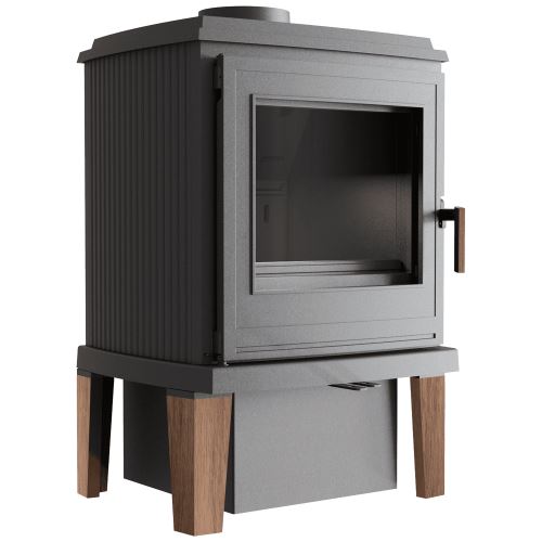 Litinová kamna Koza K11, dřev. nohy, průměr 150, s autom.uzavíráním, 6 kW