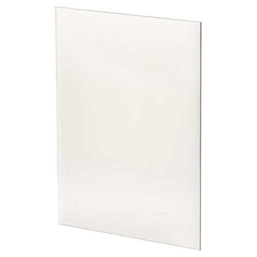 Žáruvzdorné 4mm krbové sklo o rozměrech 411x147 mm.