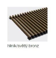 Krycí mřížka KORAFLEX PM hliníková / bronzová světlá 20x80 cm